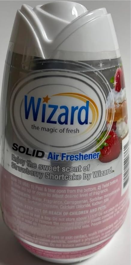 Wizard The Magic of Fresh gel Air Freshener solid air freshener 7.8 oz strawberry shortcake (Pack of 12)