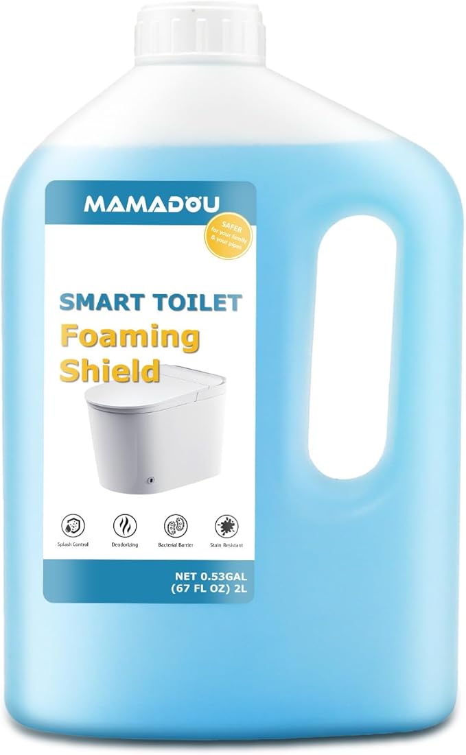 MAMADOU 2Liters Foam Agent For Smart Toilet Commercial And Home Use Large Capacity Toilet Splash Control Foaming Shield Liquid Deodorizing Easy Cleaning For Fresh Bathroom