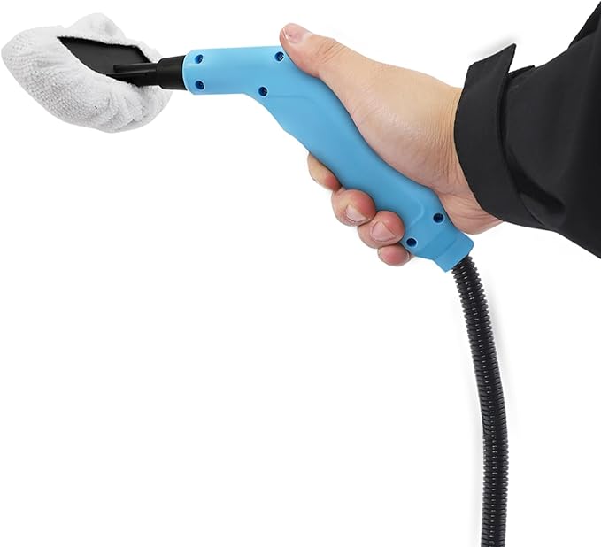 Steam Cleaner 1500w Handheld Steam Cleaner with 1.2L Tank Fast Heating &amp High Temperature Portable Steamer Cleaning Machine for Kitchen Floors Tile Furniture Couch Windows (Sky Blue)