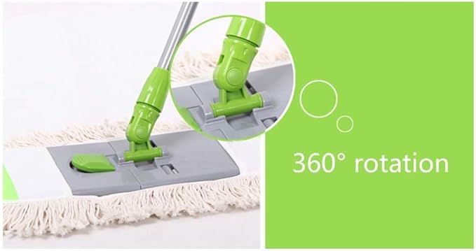 Mop - Hardwood Floor Mop with Washable PadsRotation Dust Flat Mop with Long Stainless Steel Handle for Home Office Floor Cleaning