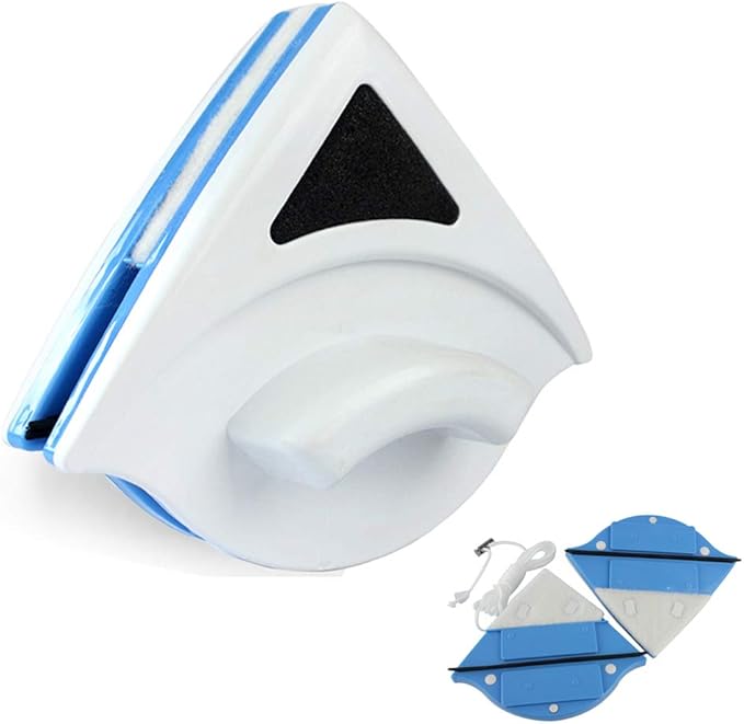 Magnetic Window Cleaner Double-Side Magnetic Glass Cleaner for Thickness of Glass 3-10mm Plastic Household Cleaner Wiper Window Glass Surface Wiper Brush
