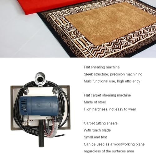 Carpet Trimmer 500W Handmade Rug Shearing Machine Portable Flat Rug Clean Machine for Household Use Flexible Movement