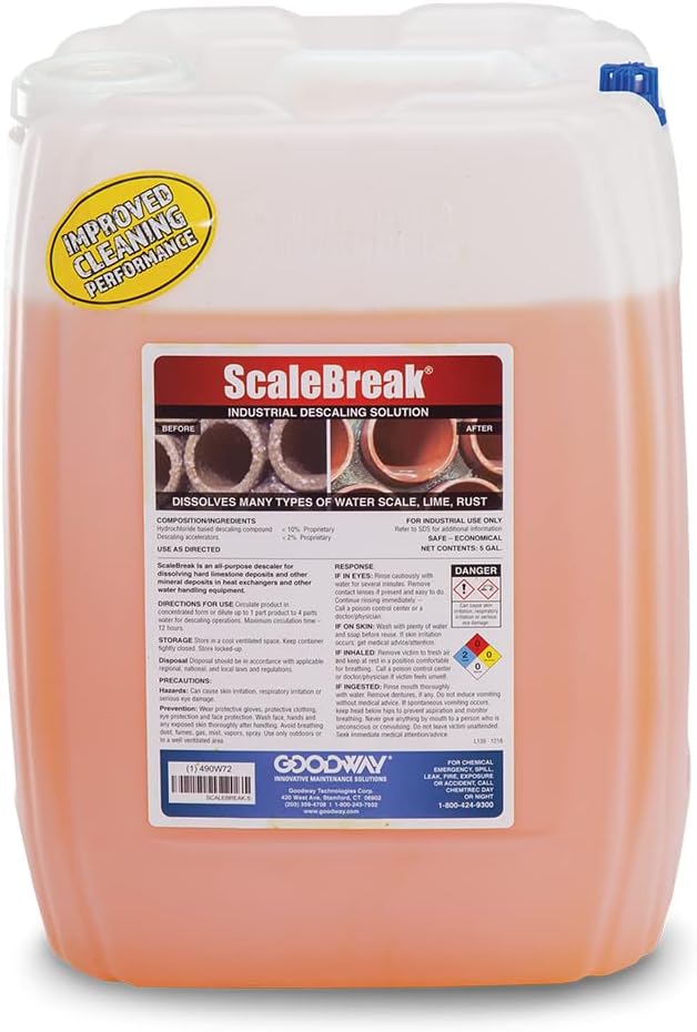 Goodway ScaleBreak Descaling Solution Orange Jug 5 gal.