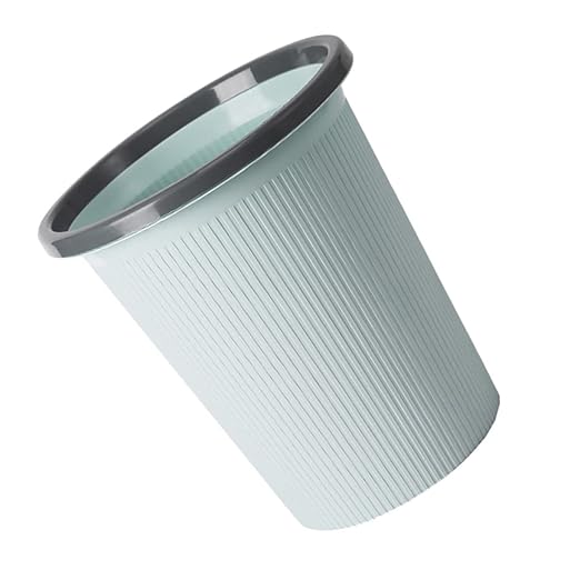 Zerodeko 2pcs Medium Plastic Ring Trash Can Simple Design for Office Kitchen Cabinet Wastebasket Dustbin Garbage Container