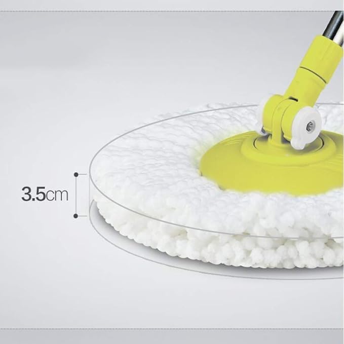 Mop 2-in-1 Rotary Spin and Detachable Bucket Set with Microfiber Pad Magic Floor and Stainless Steel Spinning