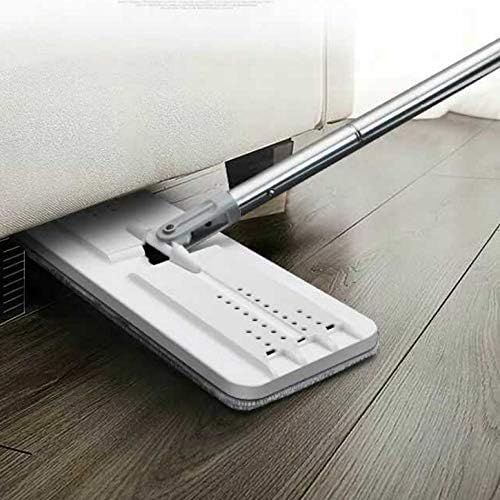 Hand Free Flat Squeeze Mop with Bucket Microfiber Pads for Hardwood Laminate Tile Cleaning