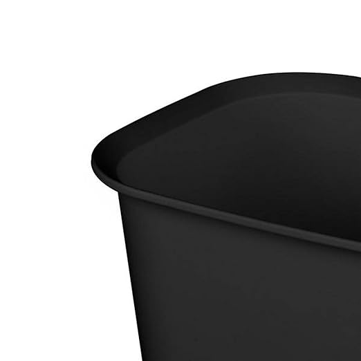 Sterilite 3 Gallon Rectangular Wastebasket Small Home Kitchen or Bathroom Trash Bin Accommodates 4 Gallon Trash Liner 24 Pack Black