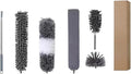Portable Household Ceiling Blinds Cleaner Bendable Duster with Extension Pole Stair Cleaning Brush Home Tools Products(6pcs with Box)