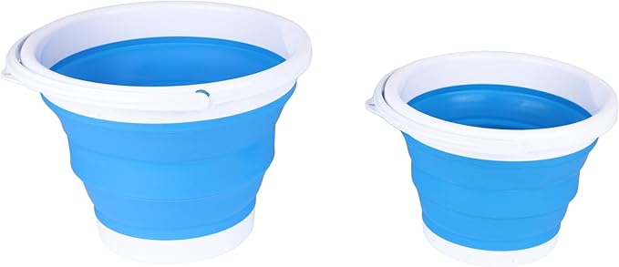 Coghlan's Collapsible 2.6-Gallon Bucket – Lightweight Portable Camping Water Container for Dishwashing Cleaning and Gear Storage – Durable Design Ideal for Campers Hikers and Outdoor Activities