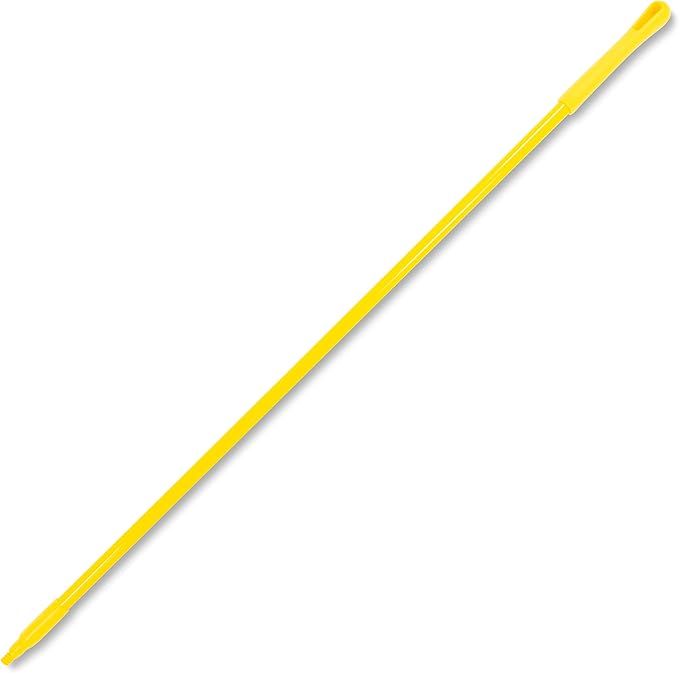 SPARTA Fiberglass Broomstick Replacement Broom Handle with Acme Threaded Tip for Industrial Cleaning Tools Fiberglass 60 Inches Yellow