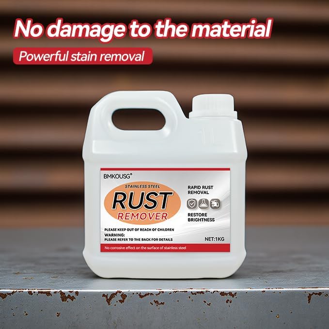 Stainless Steel Rust Stain Remover &amp Cleaner 2.2LB - Quickly Cleans Stainless Steel Appliances Furniture Commercial Equipment Grills Sinks and Tools | Powerful &amp Safe Metal Rust Remover