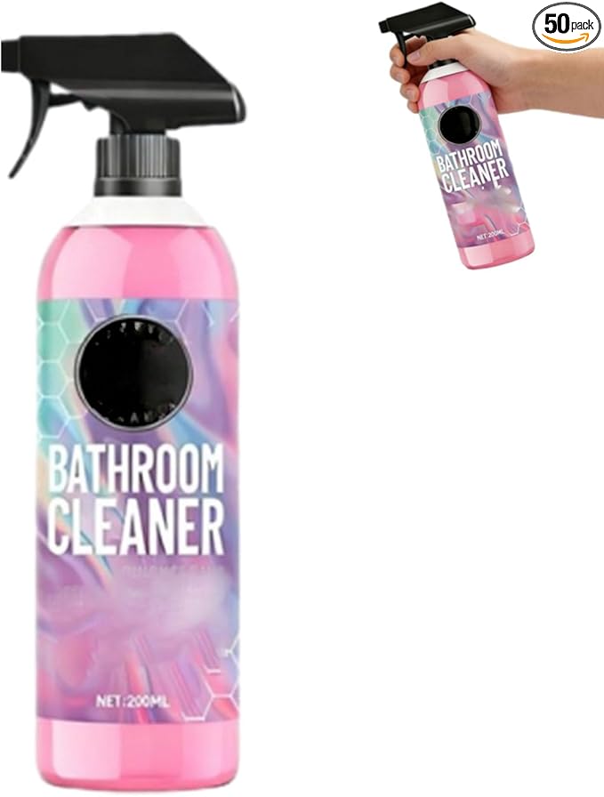 Heavy Duty Bathroom Scrubbing Solution 20 Fl Oz Powerful Pink Bathroom Cleaner Spray All Purpose Bathrooms Foam Cleaners For Sink Tub Floor Tile Glass Surface (1)