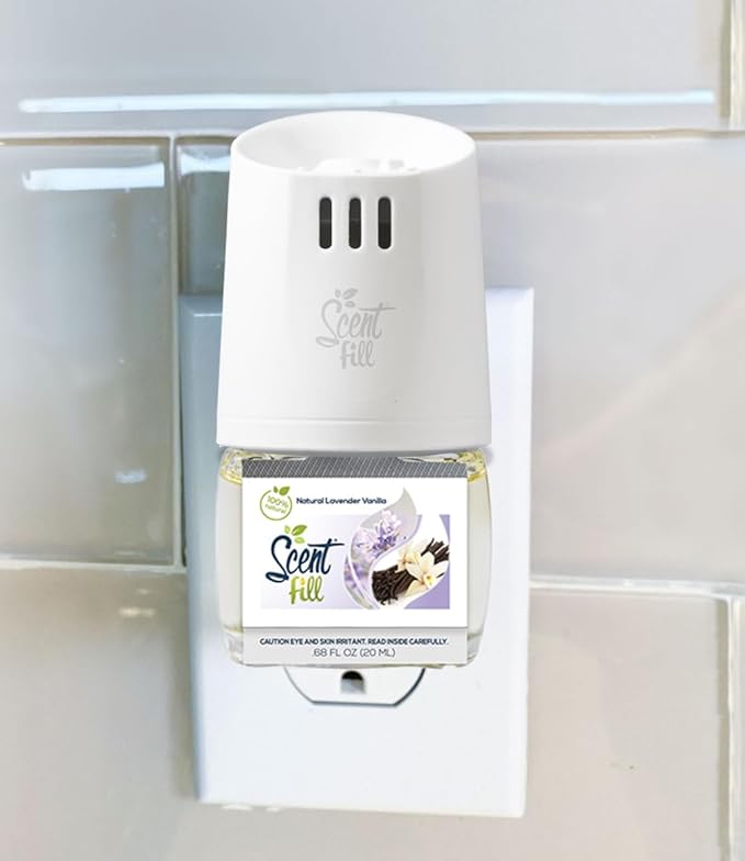 Scent Fill 100% Natural Lavender Vanilla Plug in Air Freshener Scented Oil Refills 3 Refills