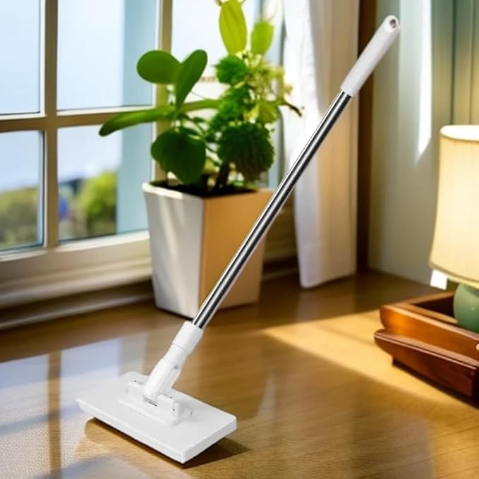 Snap Grip Mini Mop with 10pcs Cleaning Cloth - 360°Spin No Wash Mop for Wet/Dry Use - Hands-Free MiniMops for Tile Floor and Wall