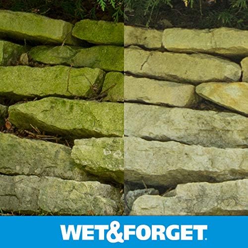 Wet &amp Forget Outdoor Moss Mold Mildew &amp Algae Stain Remover Multi-Surface Cleaner Ready to Use 64 Ounce