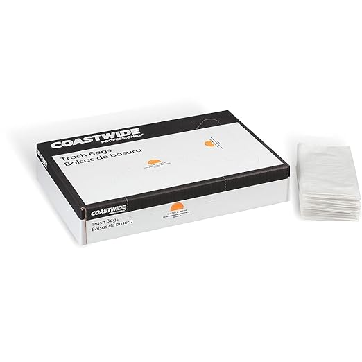 Professional 4 Gallon Trash Bag 17 x 17 Low Density 0.35 mil Clear 1000 Bags/Box