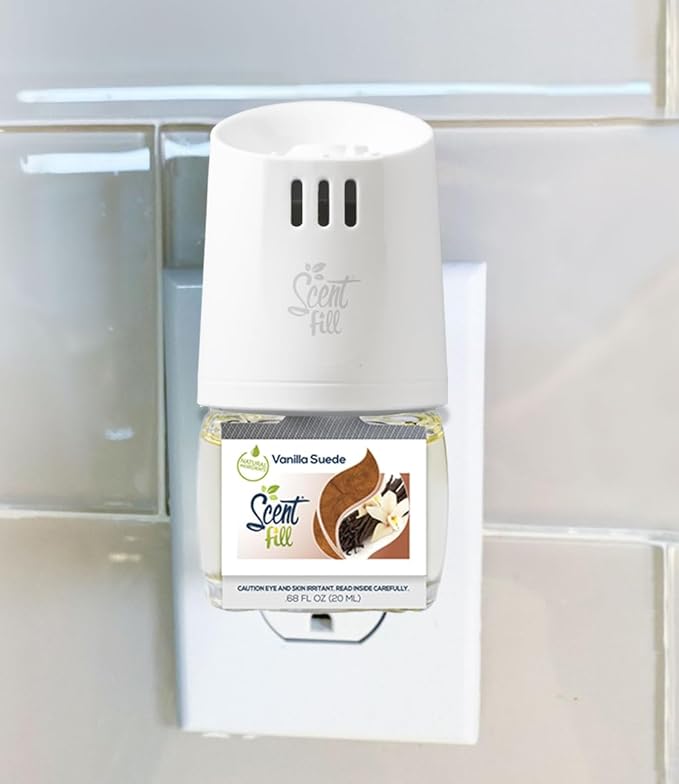 Scent Fill Vanilla Suede Plug in Air Freshener Refills 4 Scented Oil Refills
