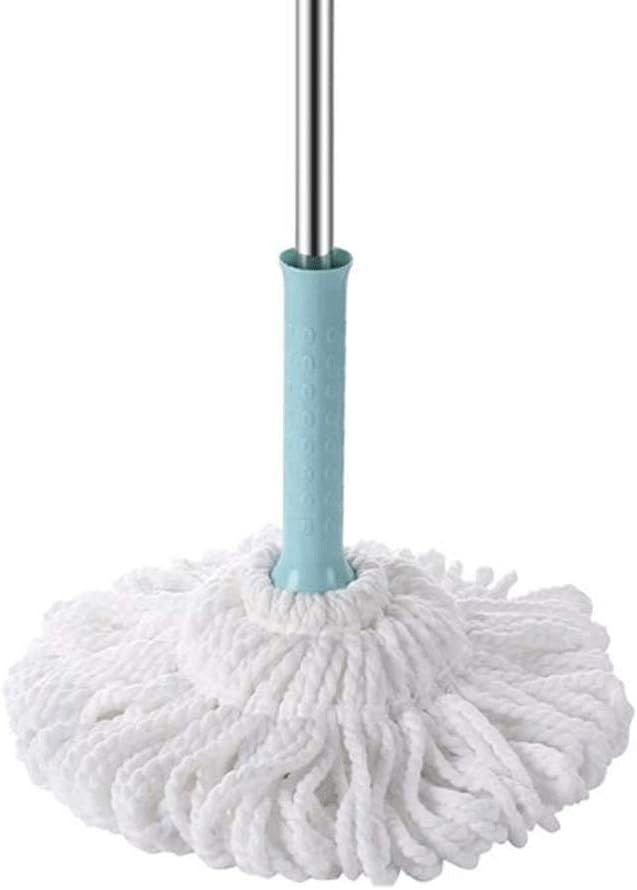 Microfiber Mop Hand Release Washing Mop Floor Cleaning Dust MopsHousehold Stainless Steel Lazy Mop(Blue)