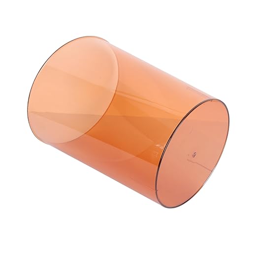 Modern Simple Orange Flower Bucket and Trash Can Medium Size Plastic Creative Storage Wastebasket for Home Office Bedroom Use