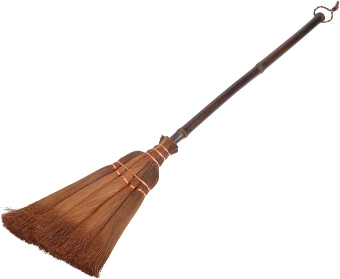 Cabilock Children S Broom Lightweight Manual Broom with Natural Fiber Whisk and Wood Handle 24.40 Inch Educational Toy for Indoor Outdoor Cleaning
