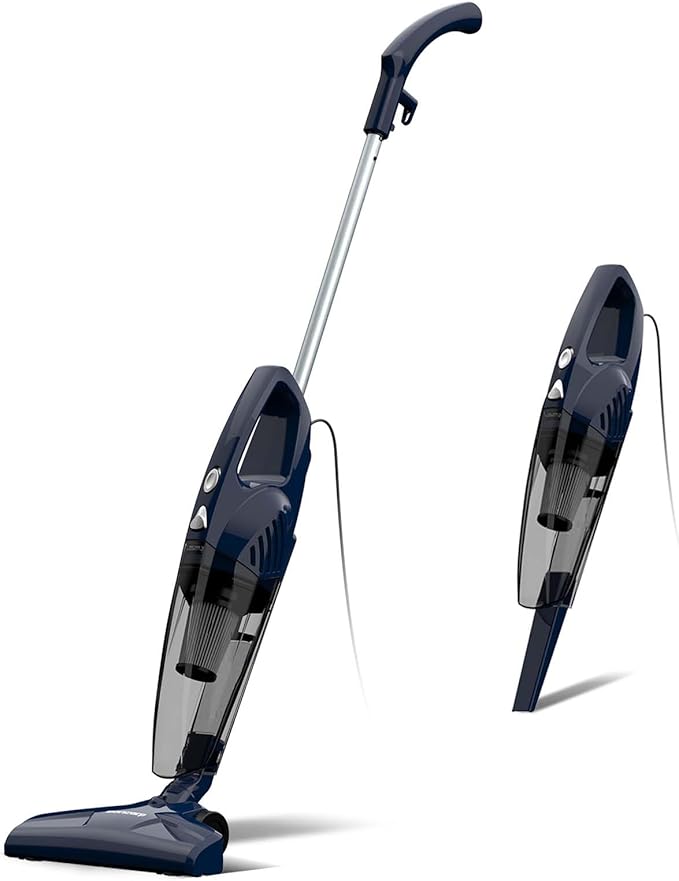 Corded Stick Vacuum Cleaner 3-in-1 Detachable to Handheld with 180°Left-Right Steering 14KPA Powerful Suction for Pet Hair on Hard Floors HEPA Filter Lightweight with 16.4ft Long Cord