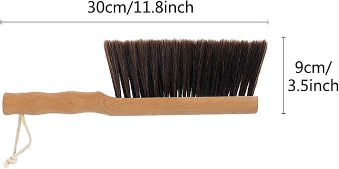 Bench Brush Encrypted Bristles for Long Life Hand Broom Extended Handle for Easy Holding Drafting Brush with Portable Hanging Hole