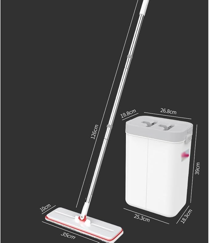 Dry and Wet Dual-Purpose Flat Mop No Hand Washing