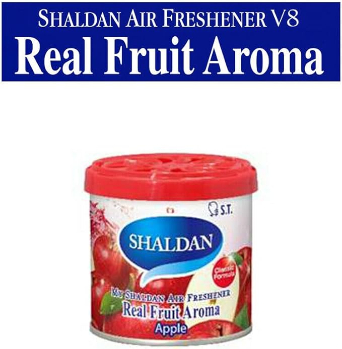 My Shaldan 6 pack Assorted Scent Car Air Freshener (Apple Lemon Lime Peach Orange Squash Scents) and Black Ice Little Tree