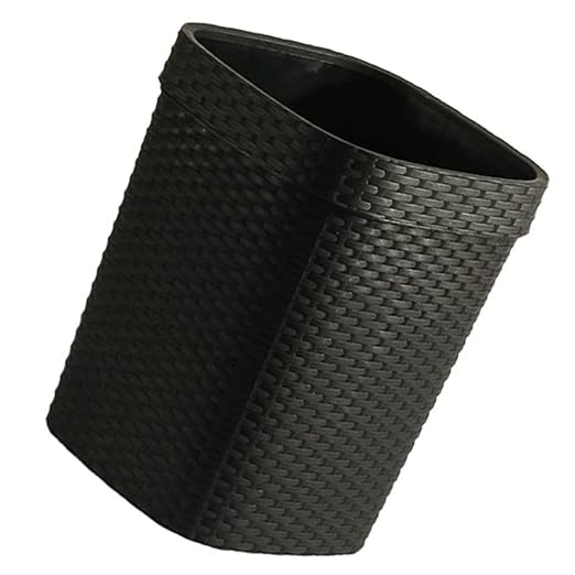 BESPORTBLE 14L Square Plastic Garbage Container Household Trash Can Black Large Capacity Bathroom Office Wastebasket Simple Style
