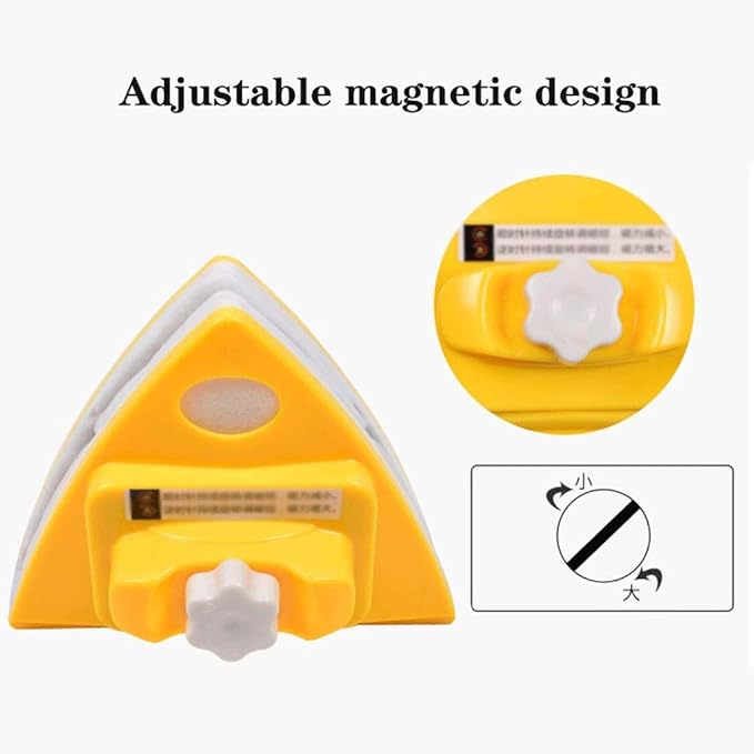 Home Triangle Double Side Magnetic Window Cleaner Household Cleaner Double Side Magnetic Glass Cleaner Wiper