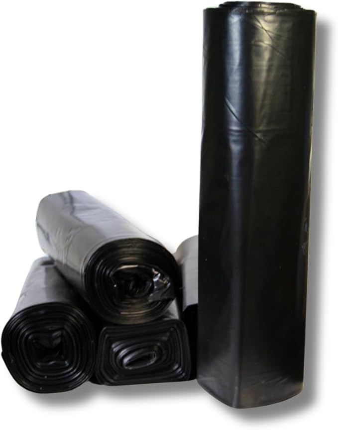 55 Gallon Black Trash Bags – 36 x 58 in 1.5 mil | Heavy-Duty Garbage Bags for Commercial Janitorial &amp Industrial Use | No Handles No Ties | Tear-Resistant Liners (100 Pack)