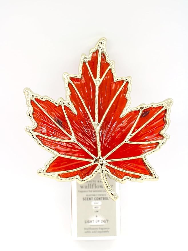 White Barn TEXTURED LEAF ADJUSTABLE WALLFLOWERS SCENT CONTROL™ NIGHTLIGHT Wallflowers Fragrance Plug