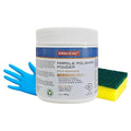 Granite Polishing Powder with Sponge Wiper &amp Glove Marble Etch Remover - Professional Cleaner Compound for Granite Marble Quartz &amp Stone | Restores Shine Removes Scratches &amp Etch