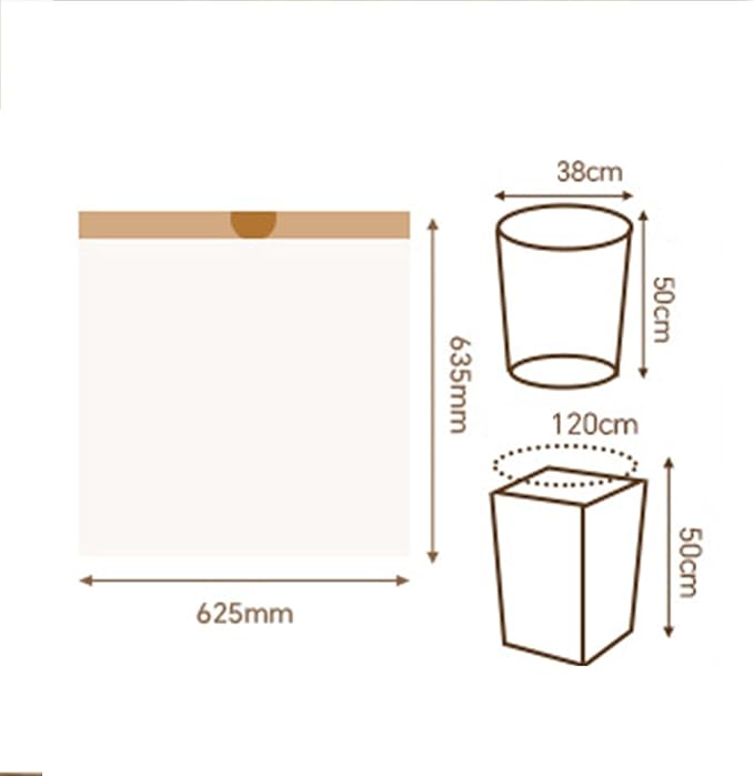 Heavy Duty Drawstring Kitchen Trash Bags 4-Micron Thick Leakproof &amp Heat-Resistant Large Capacity Garbage For Bathroom Home Use Fit Most Bins(Volume 3 roll 【 4Micron62*60 】)