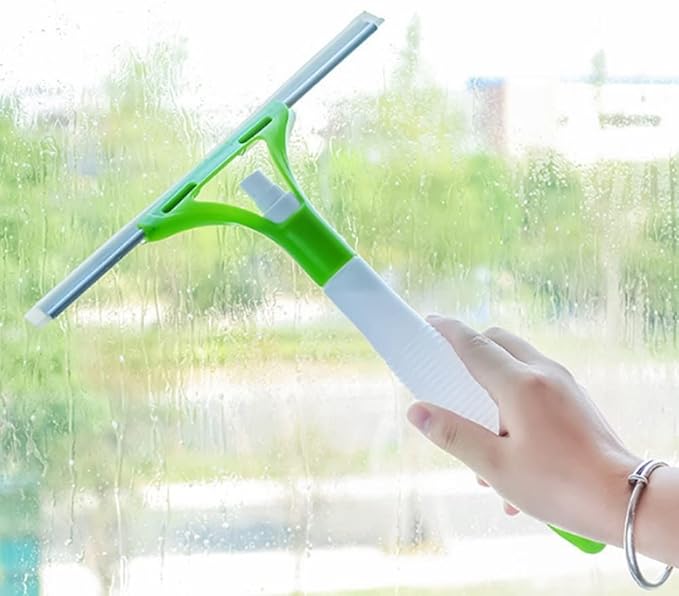 Household Water Spray Glass Cleaner Multi-Purpose Bathroom Tile Window Cleaning Wiper(E)