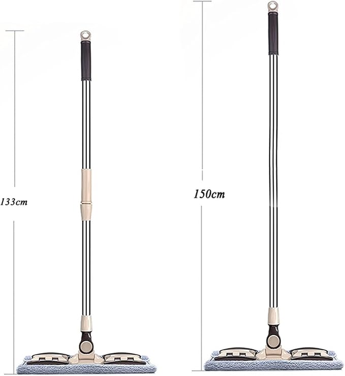 Extended Rectangular Household Mop Floor Tiles Cleaning 360 Rotation Magic Dusting Microfiber Pad Lazy Tool 150cm