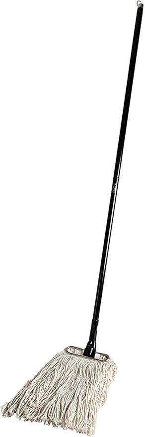 Fuller Brush Wet Mop – Stainless Steel Handle with Hang-Up Hole Heavy Duty Durable Washable Janitorial Floor Mop