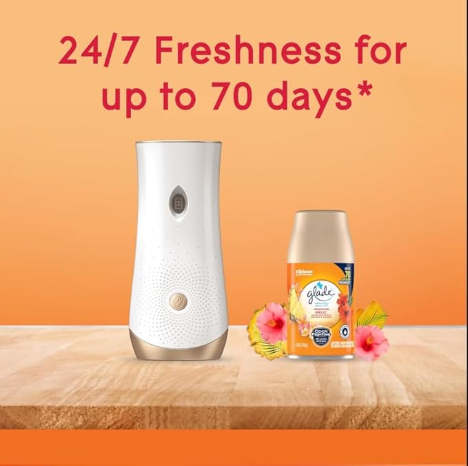 4 Pack. Gld Automatic Spray Refill Hawaiian Breeze Air Freshener 6.2 Ounce.