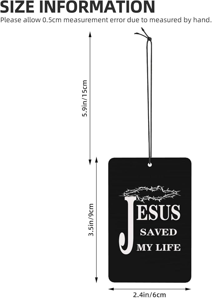 40 PCS Religious Jesus Christian Faith Cross Car Air Fresheners Cards Set Multi-Pack Scented Cards Long-Lasting Auto Fragrance Cards for Vehicle Home &amp Office Rectangle