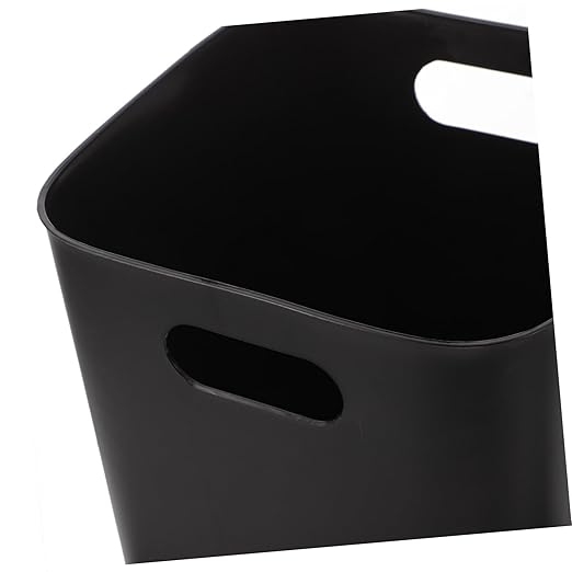 No Lid Kitchen Trash Can Black Multi-Functional Wastebasket for Home Office Bedroom and Living Room Easy to Clean Garbage Container