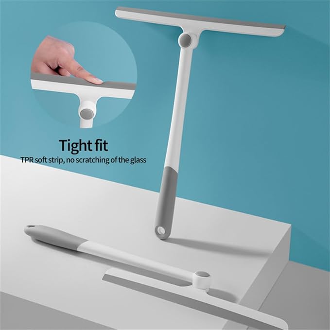 Window Wiper Rotating Mirror Wiper Cleaning Brush Glass Door Mirror Window Scraper Bathroom Cleaning ToolsWhite34.5 * 27cm
