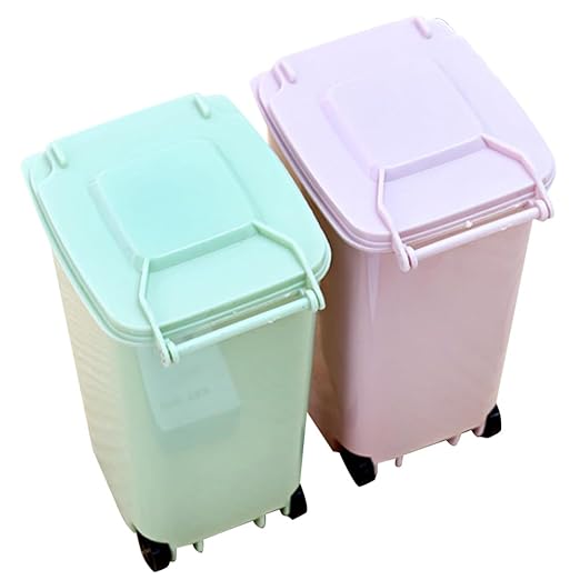 STOBAZA Multifunctional Small Desk Trash Can Mini Trash Cans for Desks Lid for Kitchen