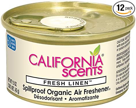 California Scents California Scents Spillproof Can Air Freshener Eco-Friendly Odor Neutralizer Fresh Linen 12 Count