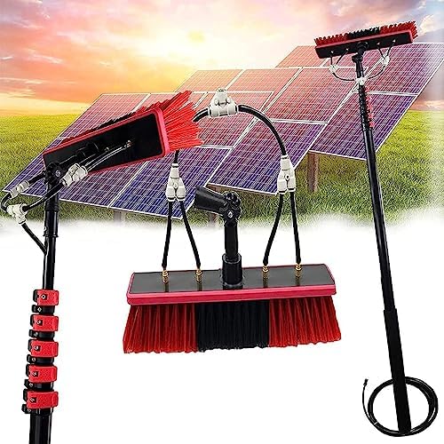 Telescopic Pole Kit Cleaning BrushCleaning Brush Photovoltaic Panel Cleaning3.6-10.8M Water Fed Window Cleaning PoleWater Fed Cleaning System Outdoor Window Cleaner for Window Glass Solar