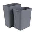 4.5 Gallon Rectangular Plastic Wastebasket Plastic Trash Wastebasket 3 Packs Gray