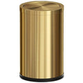 18L/4.7GAL Gold Bathroom Trash Can with LidBrass Garbage Can with Flipping LidBrushed Stainless Steel for BedroomLiving RoomOfficeGuest Room (4.7gal-Gold)