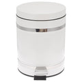 Sosoport Step-on Trash Can with Lid 5.3 Gallon Round Roman Pattern Pedal Garbage Bin Iron Industrial Style Waste Basket for Bathroom and Home Office Use