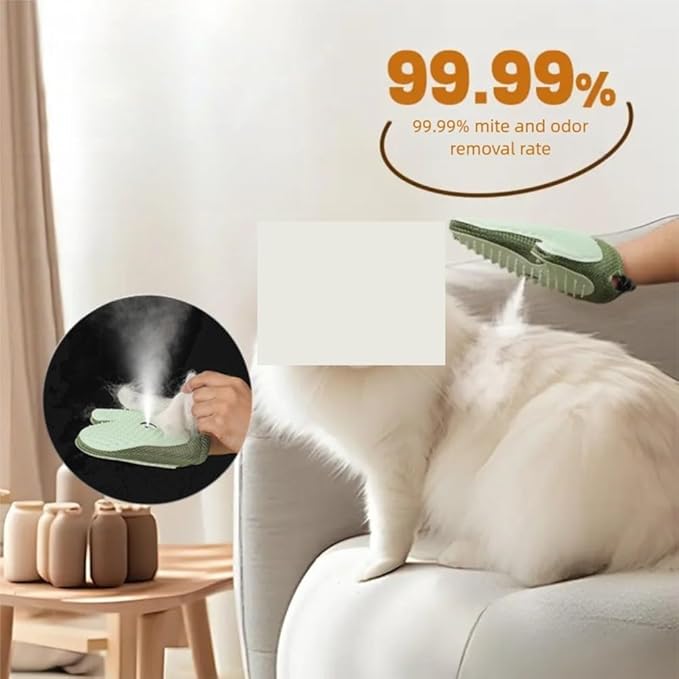 Pet Hair Remover Gloves 2 in 1 Cat Glove Compatible for Grooming Floating Brush with Novelty SprayMassaging Shedding(Model 5)