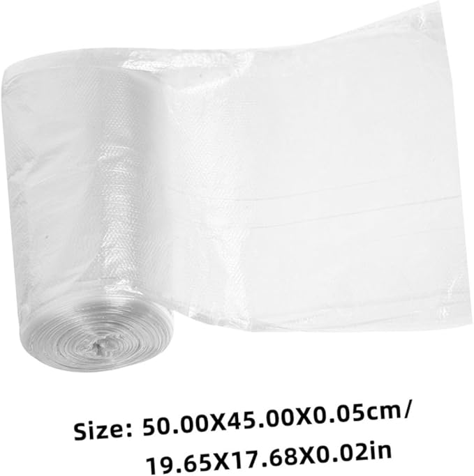 Angoily Thickened White Flat Mouth Trash Bags 300pcs (30pcs/roll X 10 Rolls) Plastic Garbage Bags for Home Bathroom Office Kitchen Waste Disposal