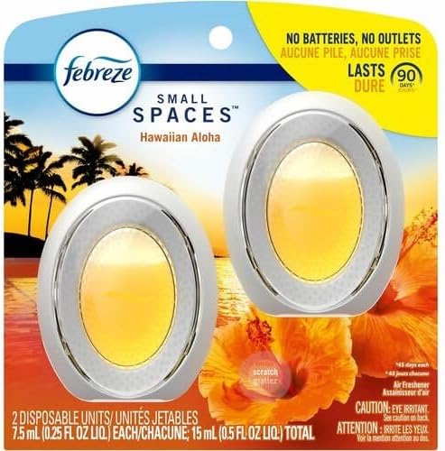 F.e.b.r.e.z.e Small Spaces Air Freshener- 0.25 fl oz/2pk (Hawaiian Aloha)